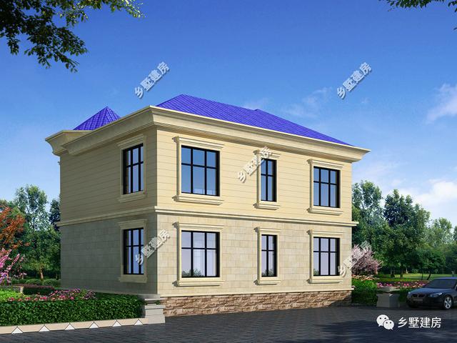 10.5X10.6的農(nóng)村二層別墅設(shè)計(jì)圖，外觀俊俏，非常適合農(nóng)村！