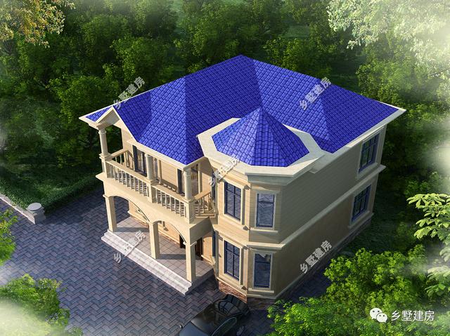 10.5X10.6的農(nóng)村二層別墅設(shè)計(jì)圖，外觀俊俏，非常適合農(nóng)村！