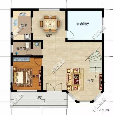 10.5X10.6的農(nóng)村二層別墅設(shè)計(jì)圖，外觀俊俏，非常適合農(nóng)村！