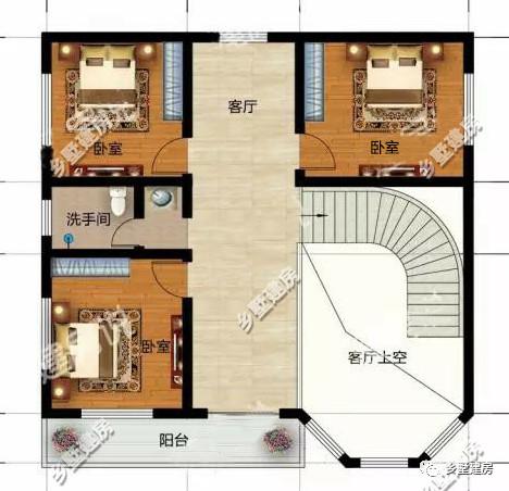 10.5X10.6的農(nóng)村二層別墅設(shè)計(jì)圖，外觀俊俏，非常適合農(nóng)村！