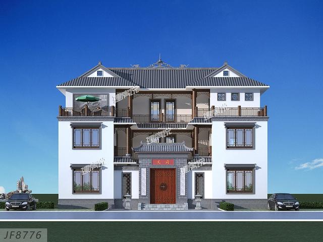 中式別墅設(shè)計(jì)圖，能住4代人，建一棟肯定碾壓全村房子