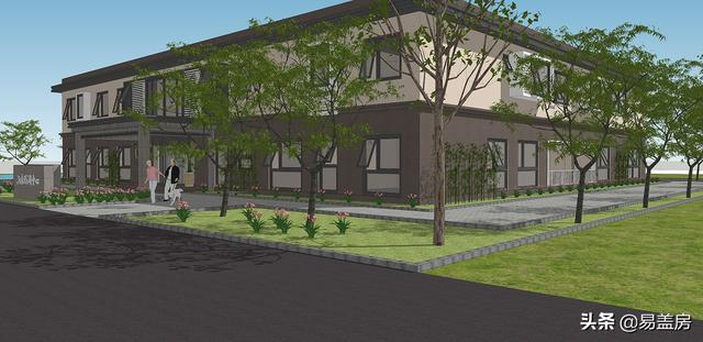 田園主題酒店設(shè)計(jì)圖紙，兩層蓋出5層的豐富功能