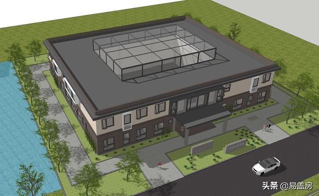 田園主題酒店設(shè)計(jì)圖紙，兩層蓋出5層的豐富功能