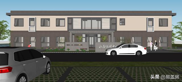 田園主題酒店設(shè)計(jì)圖紙，兩層蓋出5層的豐富功能