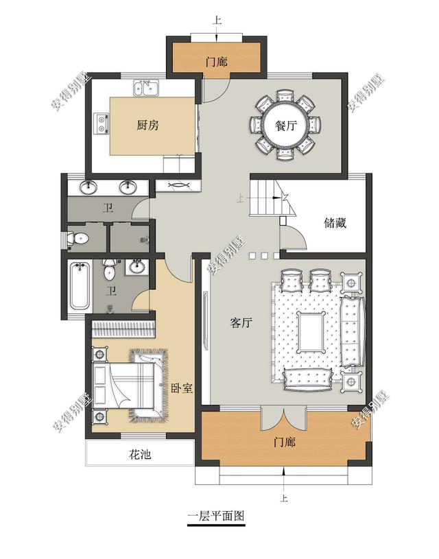 2層歐式小別墅設(shè)計(jì)圖，造價(jià)35萬(wàn)，占地120㎡，建一棟在農(nóng)村超受歡迎