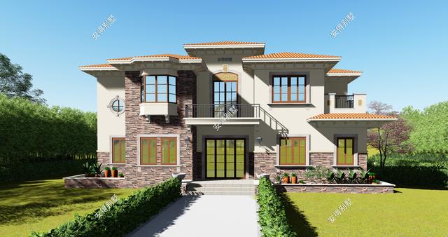 一棟氣派的2層歐式別墅設(shè)計圖，居住舒適外觀驚艷，眾人夸贊！