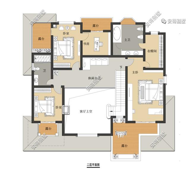 一棟氣派的2層歐式別墅設(shè)計圖，居住舒適外觀驚艷，眾人夸贊！