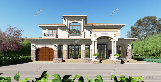 一棟氣派的2層歐式別墅設(shè)計圖，居住舒適外觀驚艷，眾人夸贊！