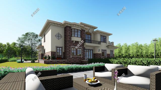 一棟氣派的2層歐式別墅設(shè)計圖，居住舒適外觀驚艷，眾人夸贊！