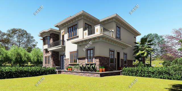 一棟氣派的2層歐式別墅設(shè)計圖，居住舒適外觀驚艷，眾人夸贊！