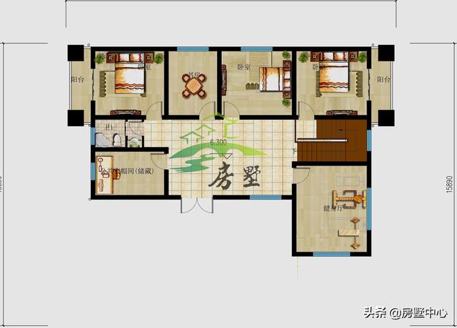 美觀別墅設(shè)計圖，堂屋的設(shè)計非常符合南方的習(xí)俗，外觀豪華大氣