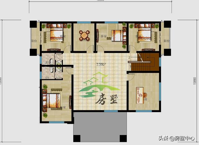 美觀別墅設(shè)計圖，堂屋的設(shè)計非常符合南方的習(xí)俗，外觀豪華大氣