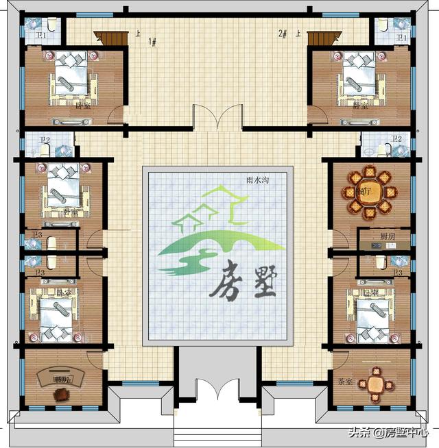 新款四合院設(shè)計圖推薦，與父母一同住在這樣的四合院里，互相照應(yīng)，生活獨立