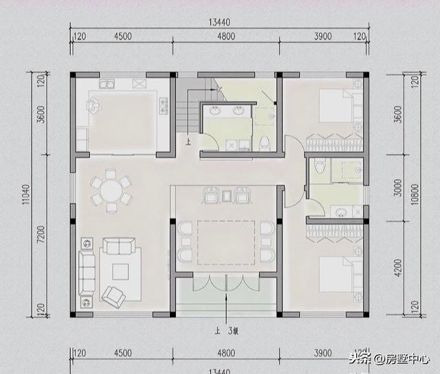 兩套占地120平的精致別墅設計圖，滿足所有地方對宅基地的限制