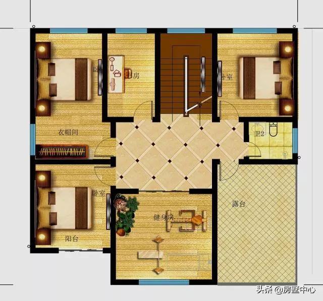 二層別墅設(shè)計(jì)圖，柴火房和車庫都有的歐式別墅，這才是農(nóng)村該有的樣子