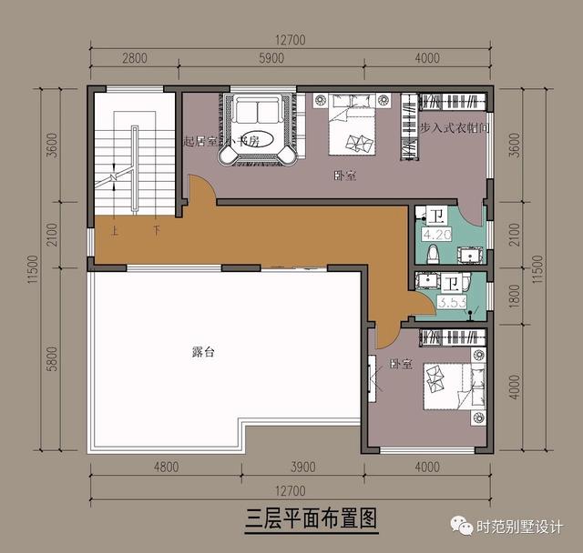 13x16米前庭后院三層中式別墅設(shè)計(jì)圖，挑空客廳，6室4廳完美農(nóng)村生活