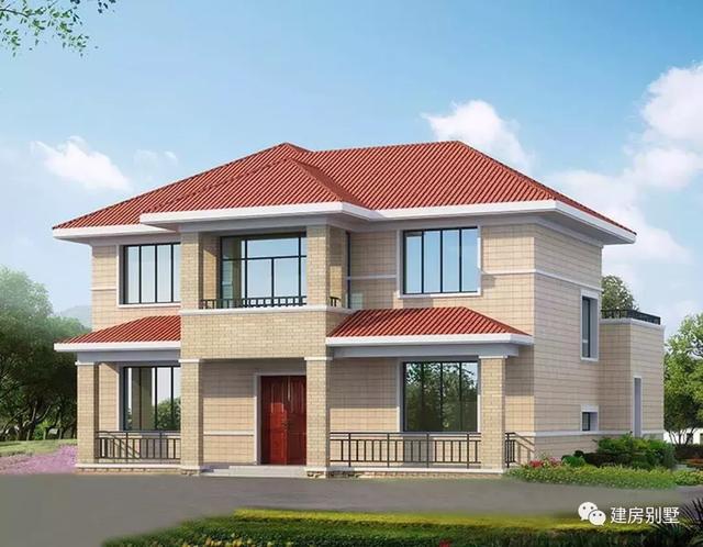 兩棟開間15米多的漂亮別墅設(shè)計圖，第一棟配堂屋、糧倉和茶室