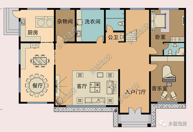 農(nóng)村別墅設(shè)計圖外形簡潔，室內(nèi)布局卻讓人大開眼界，城市別墅自愧不如！