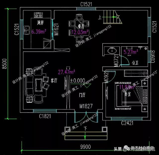 10×9米自建房怎么蓋？兩款兩層圖紙，一款20萬一款25萬