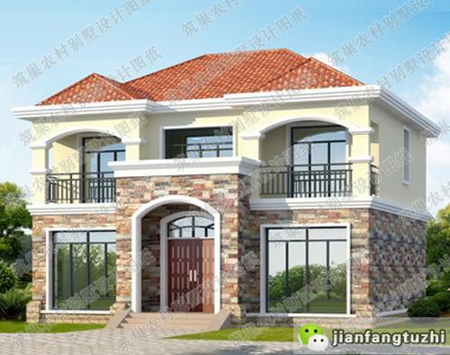 25萬(wàn)內(nèi)二層小別墅設(shè)計(jì)施工圖，一款設(shè)計(jì)3家曬房！