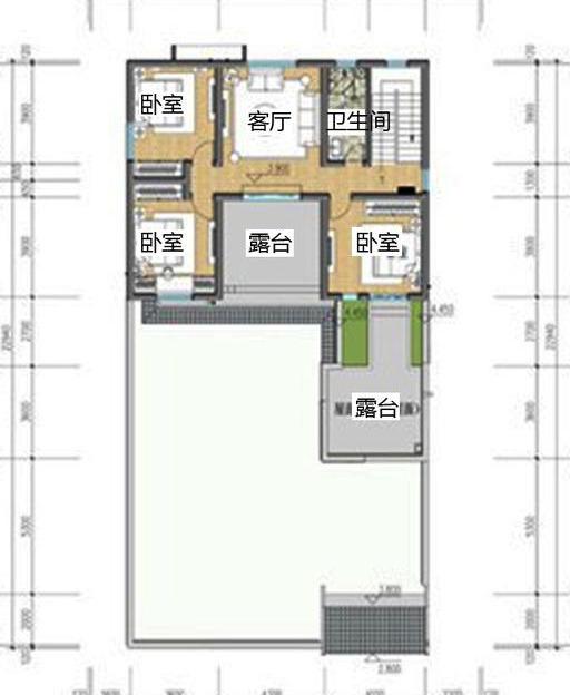 兩層鄉(xiāng)村自建房屋設(shè)計(jì)圖，中式風(fēng)格帶小院，