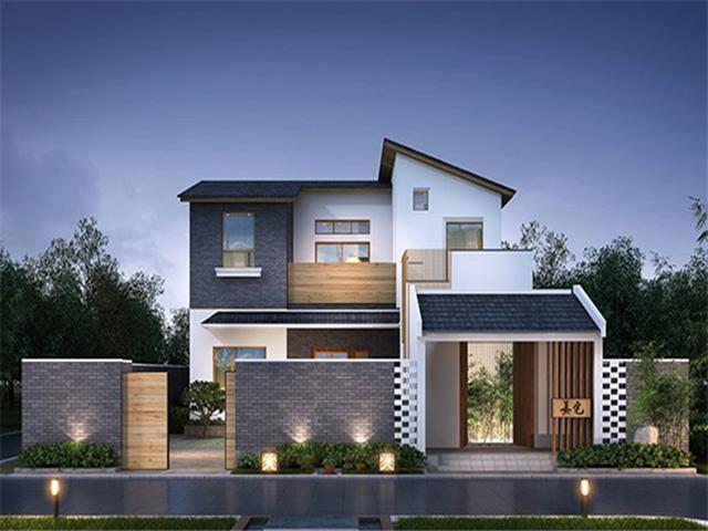 兩層鄉(xiāng)村自建房屋設(shè)計(jì)圖，中式風(fēng)格帶小院，