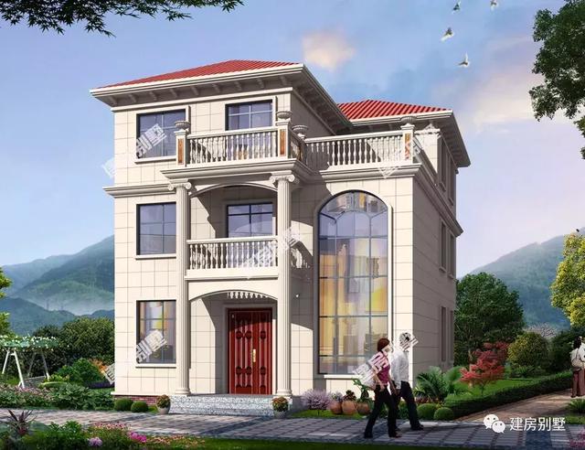 歐式風(fēng)格自建房屋設(shè)計(jì)圖紙，占地面積120左右的，時尚洋氣又實(shí)用