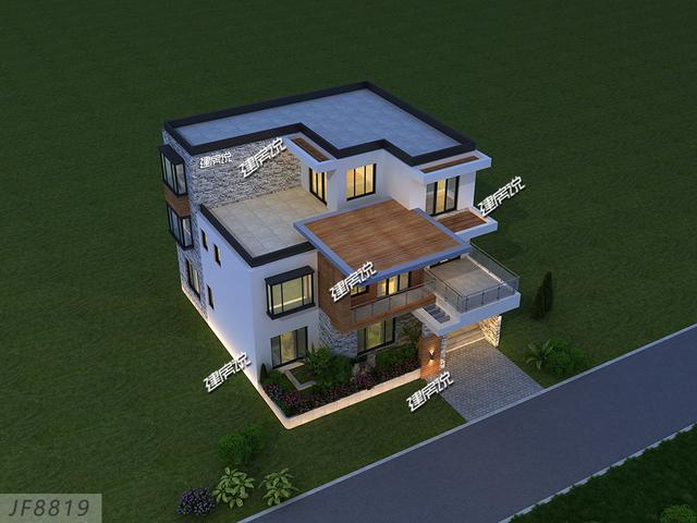 現(xiàn)代別墅設(shè)計(jì)圖，湖南富豪50萬(wàn)建成村里獨(dú)一棟，從此風(fēng)光無(wú)限