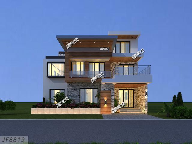 現(xiàn)代別墅設(shè)計(jì)圖，湖南富豪50萬(wàn)建成村里獨(dú)一棟，從此風(fēng)光無(wú)限