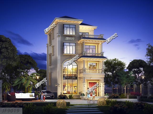 4層洋樓設計圖紙，湖南老板花50萬建了一棟，把村里的別墅都比下去了