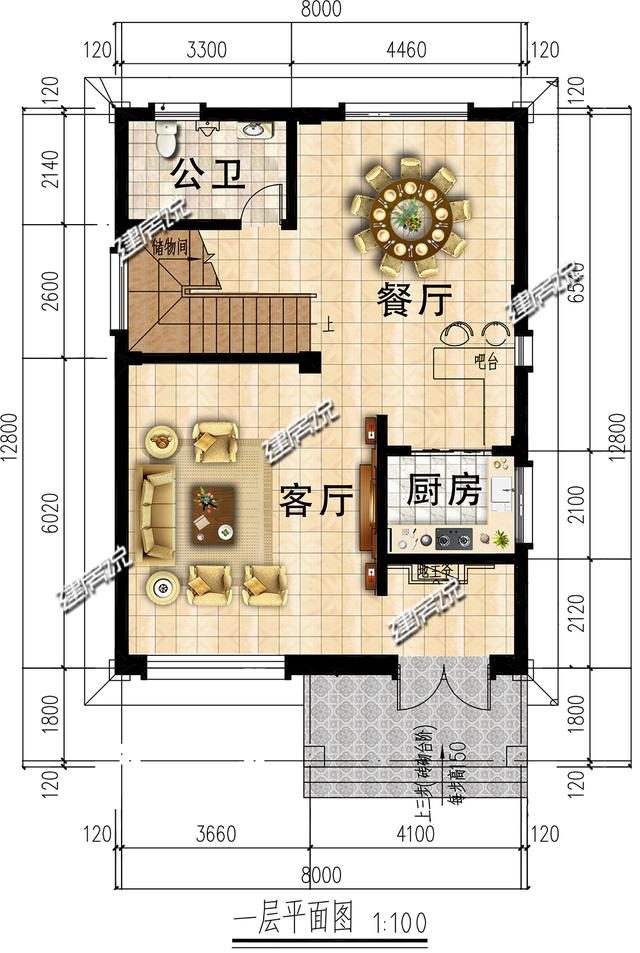 4層洋樓設計圖紙，湖南老板花50萬建了一棟，把村里的別墅都比下去了