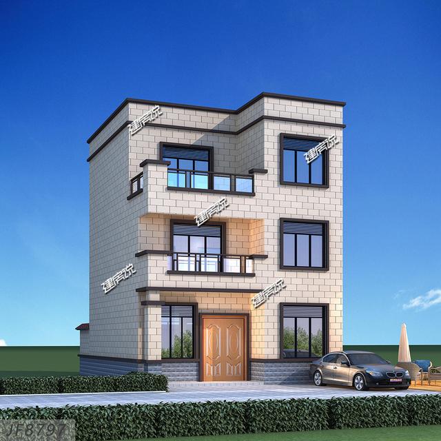 24萬建一棟平頂中式別墅設計圖紙，漂亮又實用，鄉(xiāng)親們都羨慕不已