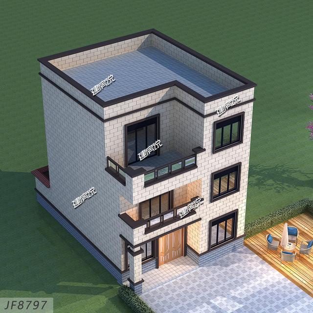 24萬建一棟平頂中式別墅設計圖紙，漂亮又實用，鄉(xiāng)親們都羨慕不已