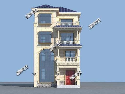 8x12.5米自建別墅設(shè)計圖，宅基地小也能設(shè)計高大上，蓋好成村里地標