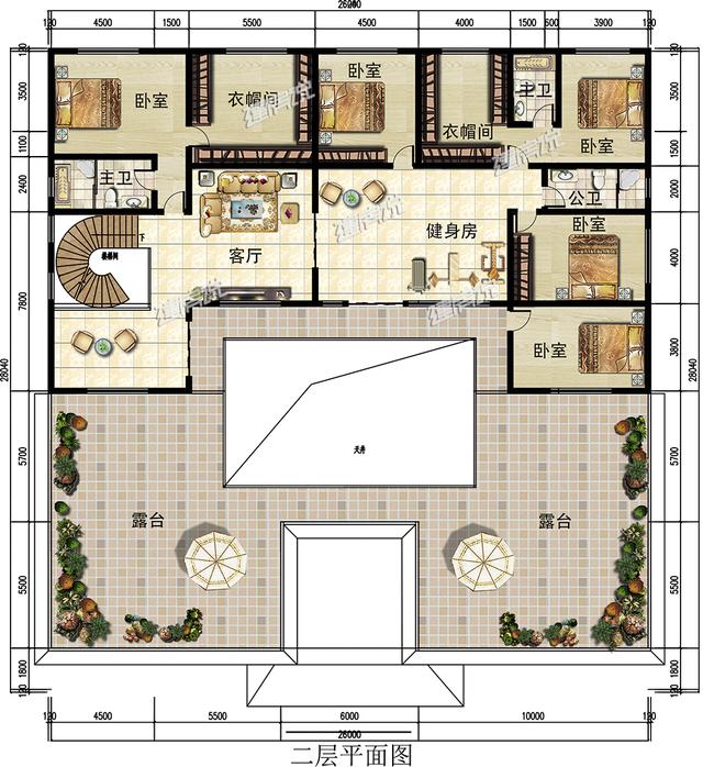 廣東富豪搶著蓋的四合院別墅帶設計圖，帶有庭院大車庫，設計美極了