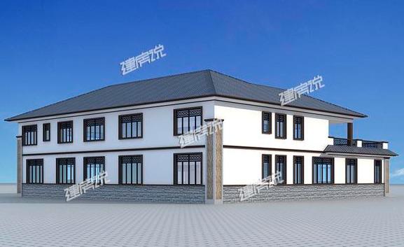 廣東富豪搶著蓋的四合院別墅帶設計圖，帶有庭院大車庫，設計美極了