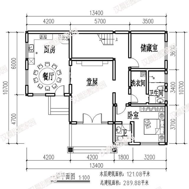 三層別墅設(shè)計圖，13.4X10.7米美觀又實用，建了全村都說好！
