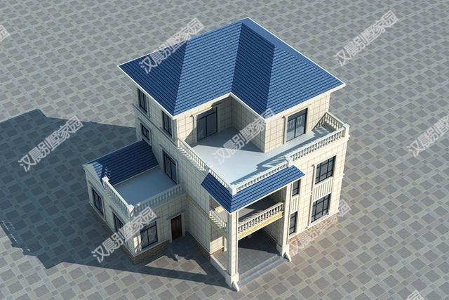 三層別墅設(shè)計圖，13.4X10.7米美觀又實用，建了全村都說好！