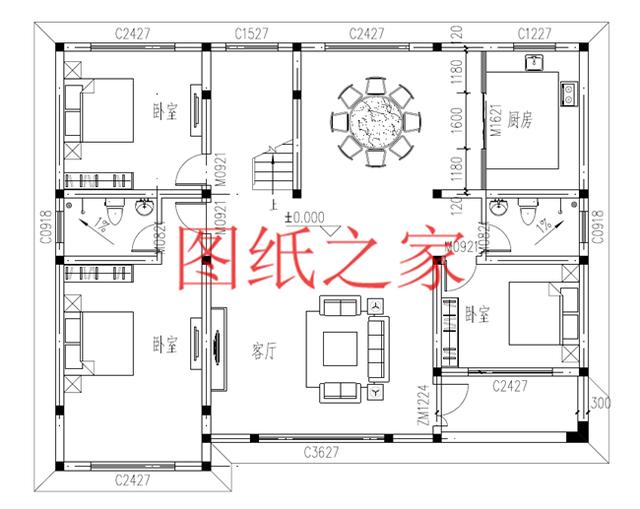 15X12米的二層別墅設(shè)計(jì)圖，造價(jià)30萬(wàn)美觀(guān)又實(shí)用，非常適合農(nóng)村建造！