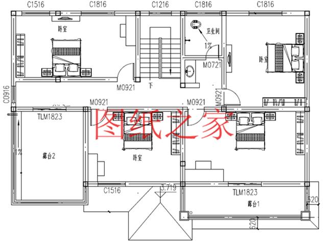 二層別墅設(shè)計設(shè)計圖推薦，主體造價30萬，全家人都能住下！