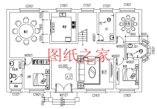二層別墅設(shè)計設(shè)計圖推薦，主體造價30萬，全家人都能住下！