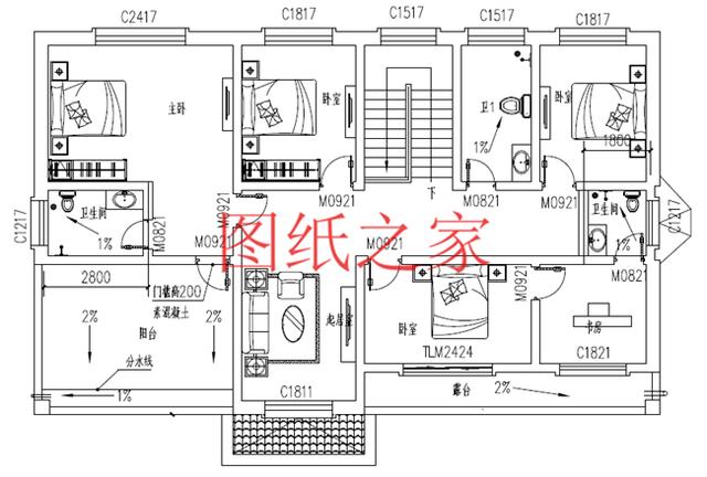 二層別墅設(shè)計設(shè)計圖推薦，主體造價30萬，全家人都能住下！