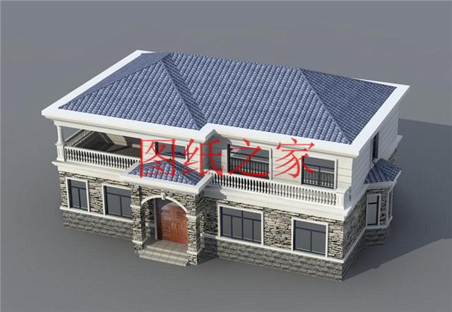 二層別墅設(shè)計設(shè)計圖推薦，主體造價30萬，全家人都能住下！