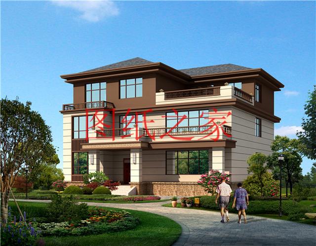 5套開(kāi)間18米的三層別墅設(shè)計(jì)圖，寬敞明亮、利落大氣，非常實(shí)用！