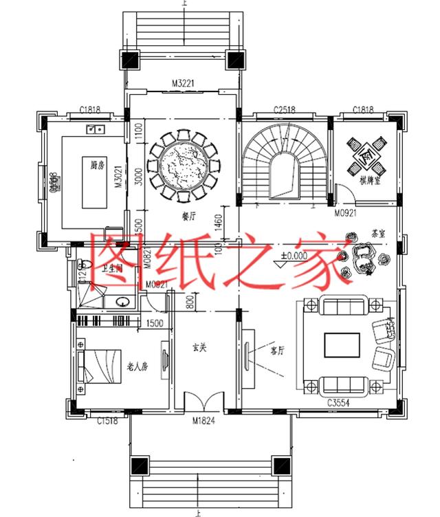 5套開(kāi)間18米的三層別墅設(shè)計(jì)圖，寬敞明亮、利落大氣，非常實(shí)用！