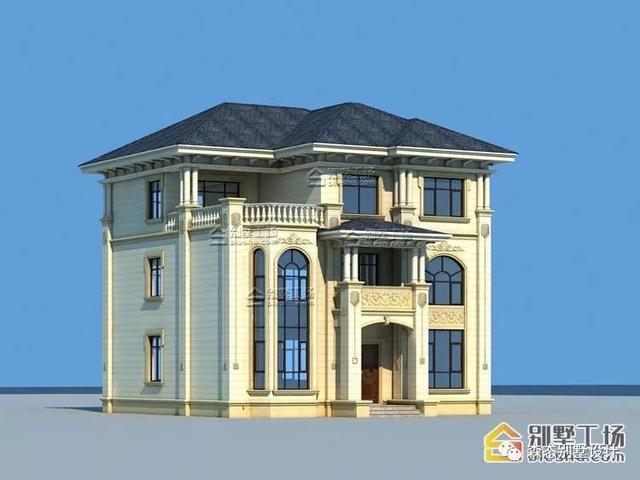 三層歐式別墅設(shè)計圖，12X13.2m，45萬造價“名利雙收”