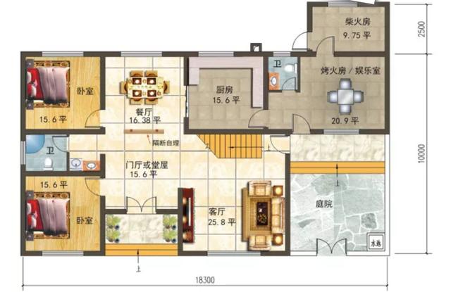新中式別墅設(shè)計圖，青山四合，流水蜿蜒 帶你徜徉山水之間