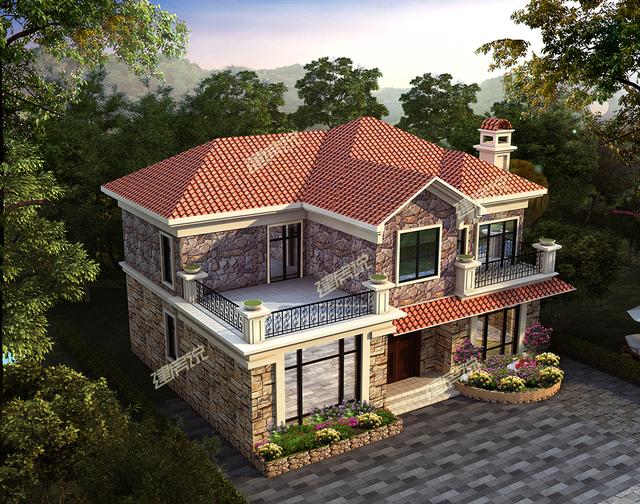 火爆農(nóng)村花園小洋樓設(shè)計圖推薦，20棟建成實景，開春就建