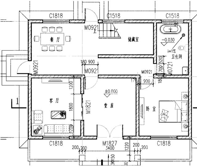 農(nóng)村二層自建別墅設(shè)計圖，12x12帶陽光花房