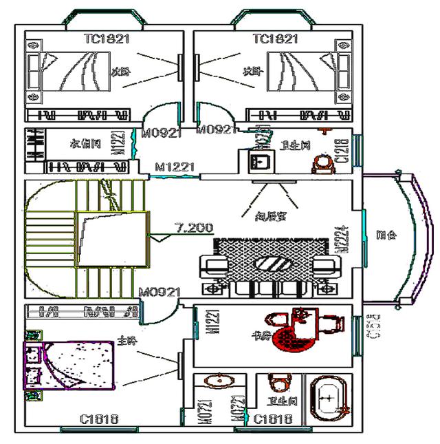 四層臨街商鋪設(shè)計(jì)圖，8x15.5米商住兩用！
